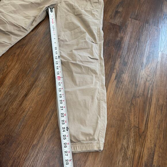 Abercrombie & Fitch Loose size SMALL khaki drawstring pants jogger pockets - Picture 4 of 12